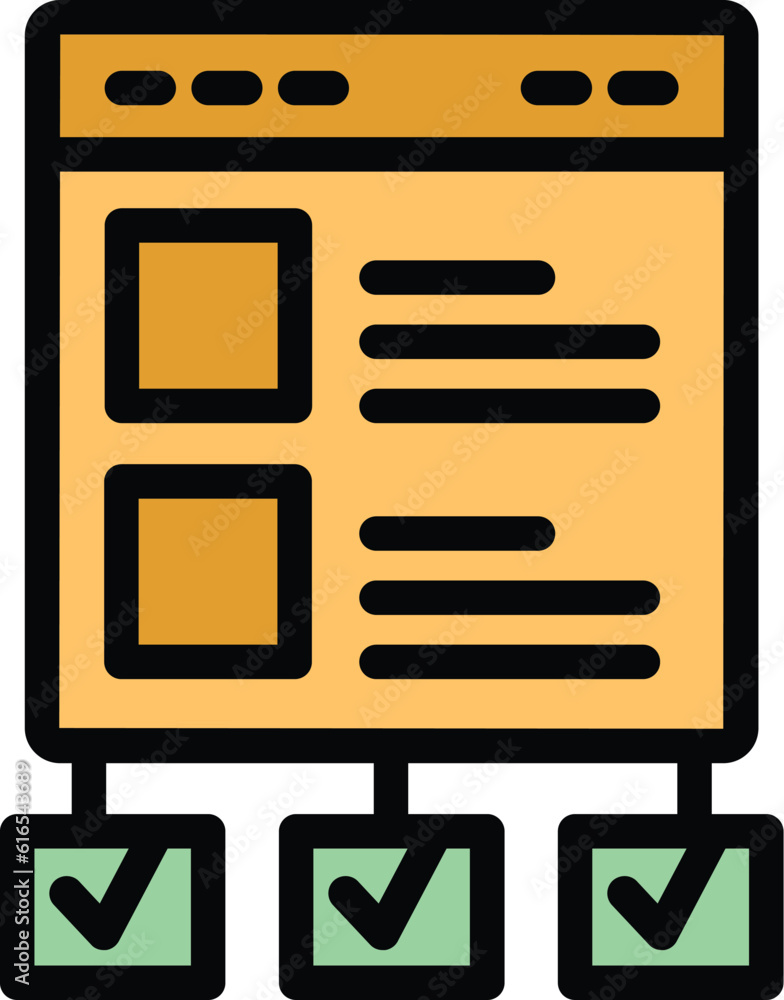 Poster optimization search engine icon. outline optimization search engine vector icon for web design isola