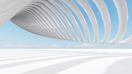 Futuristic architecture background 3d render