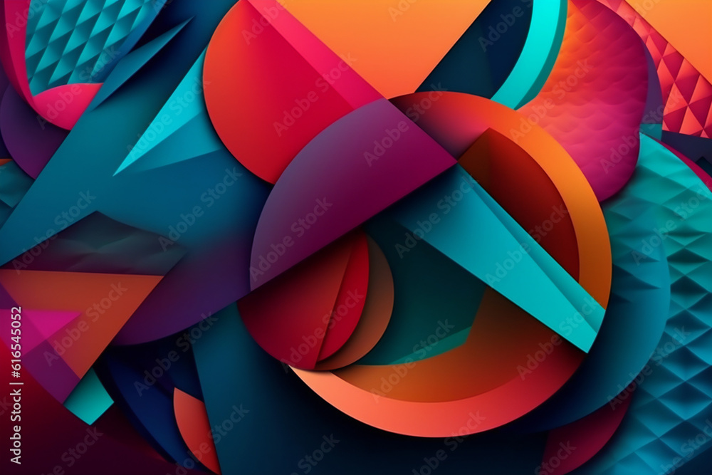 Poster abstract background with dynamic patterns vibrant colors