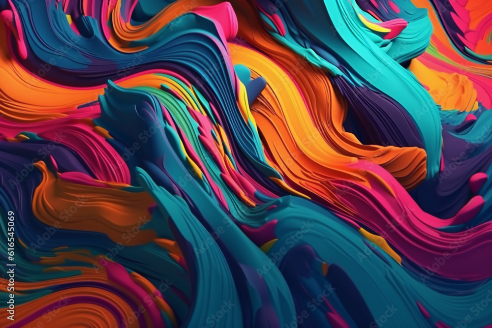 Poster abstract background with dynamic patterns vibrant colors