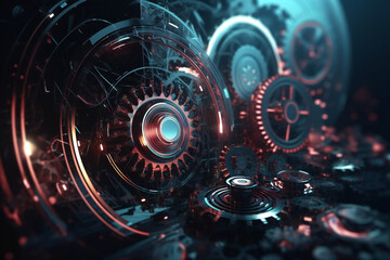 Obraz premium Abstract background with technology-inspired elements
