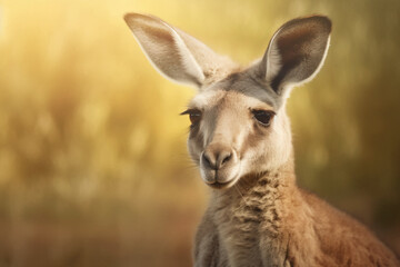 kangaroo in the grass animal generative ai