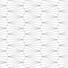 Seamless pattern with triangle shapes. Interlocking triangles tessellation background. Image with repeated triangular figures. Modern japanese motif. Grid wallpaper. Digital paper for print. Vector