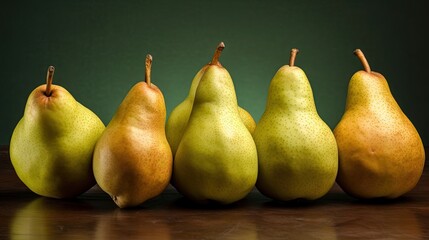Fototapeta na wymiar Realistic Illustration of Delicious Upstanding Pear.