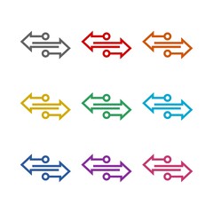 Arrows for transfer icon. Color set