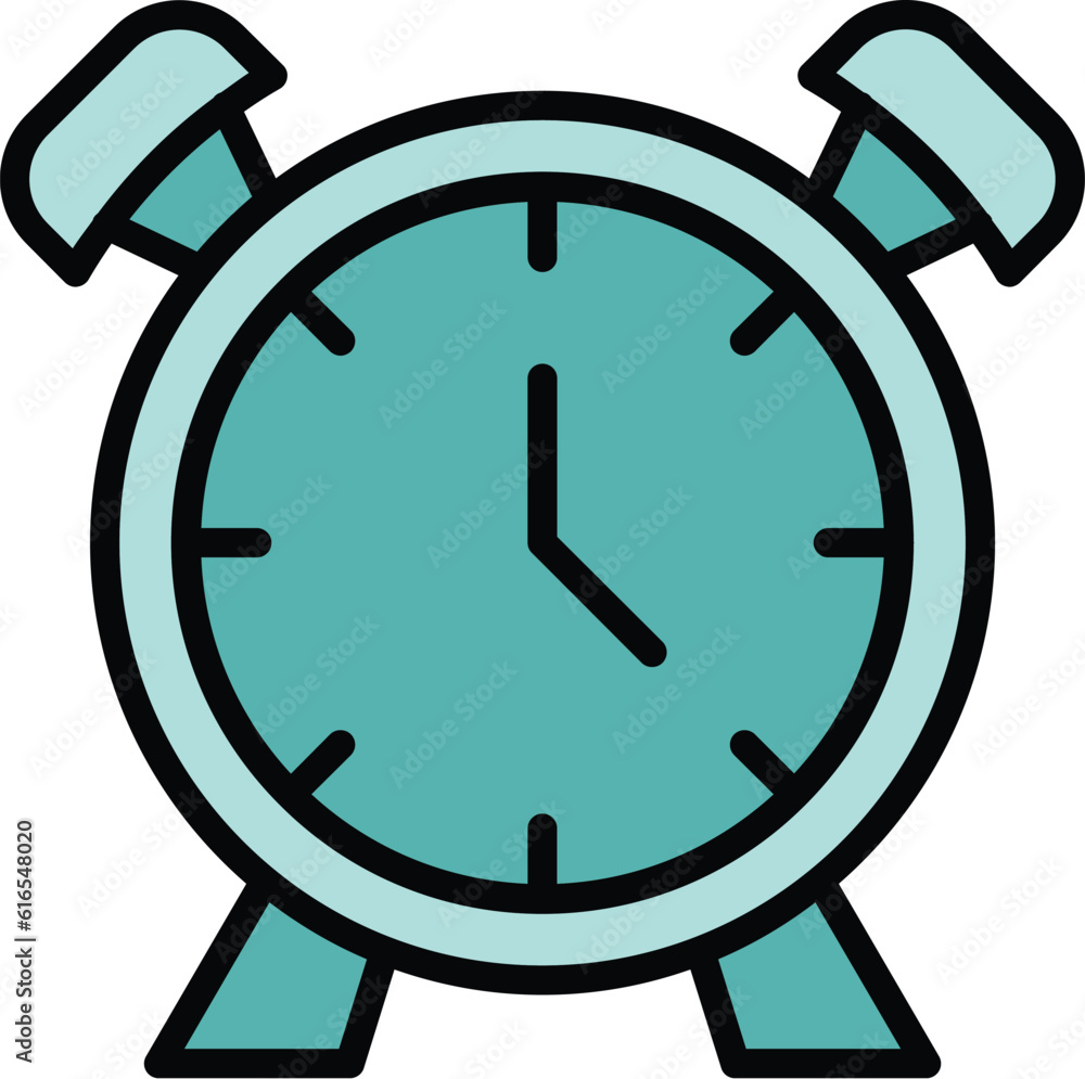 Poster late work alarm clock icon. outline late work alarm clock vector icon for web design isolated on whi
