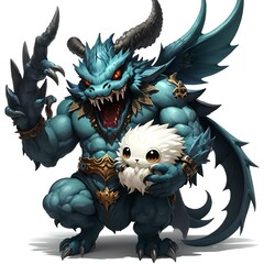 Single Cute Monster Character for Battle Design