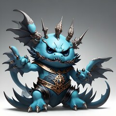 Single Cute Monster Character for Battle Design