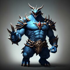 Single Cute Monster Character for Battle Design