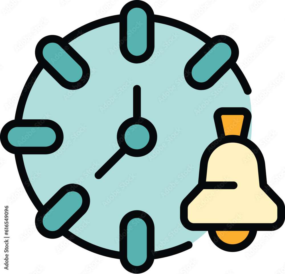 Aufkleber late work hours alarm icon. outline late work hours alarm vector icon for web design isolated on whi