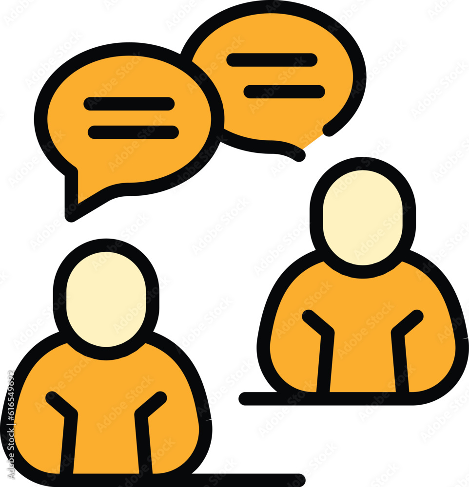 Poster work group chat icon. outline work group chat vector icon for web design isolated on white backgroun