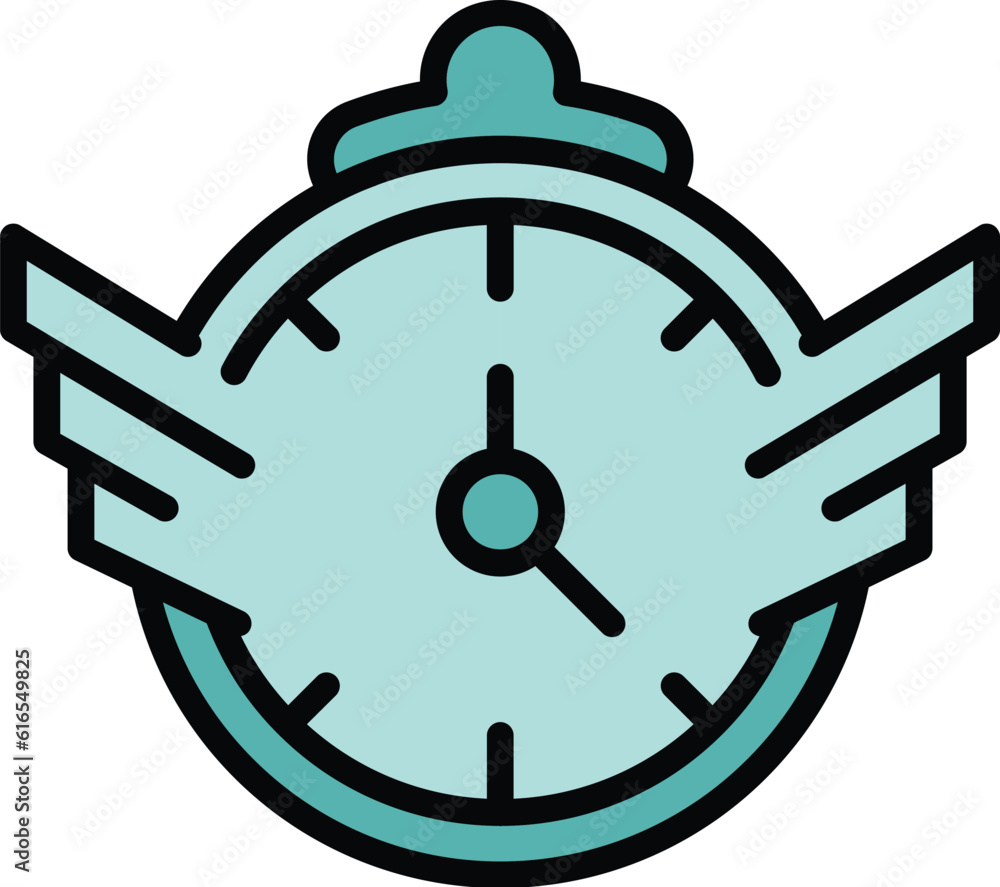 Poster person work fast time icon. outline person work fast time vector icon for web design isolated on whi