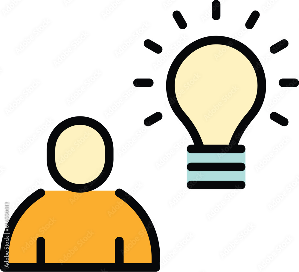 Poster late work idea icon. outline late work idea vector icon for web design isolated on white background 