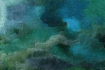 Green hand-drawn watercolor background