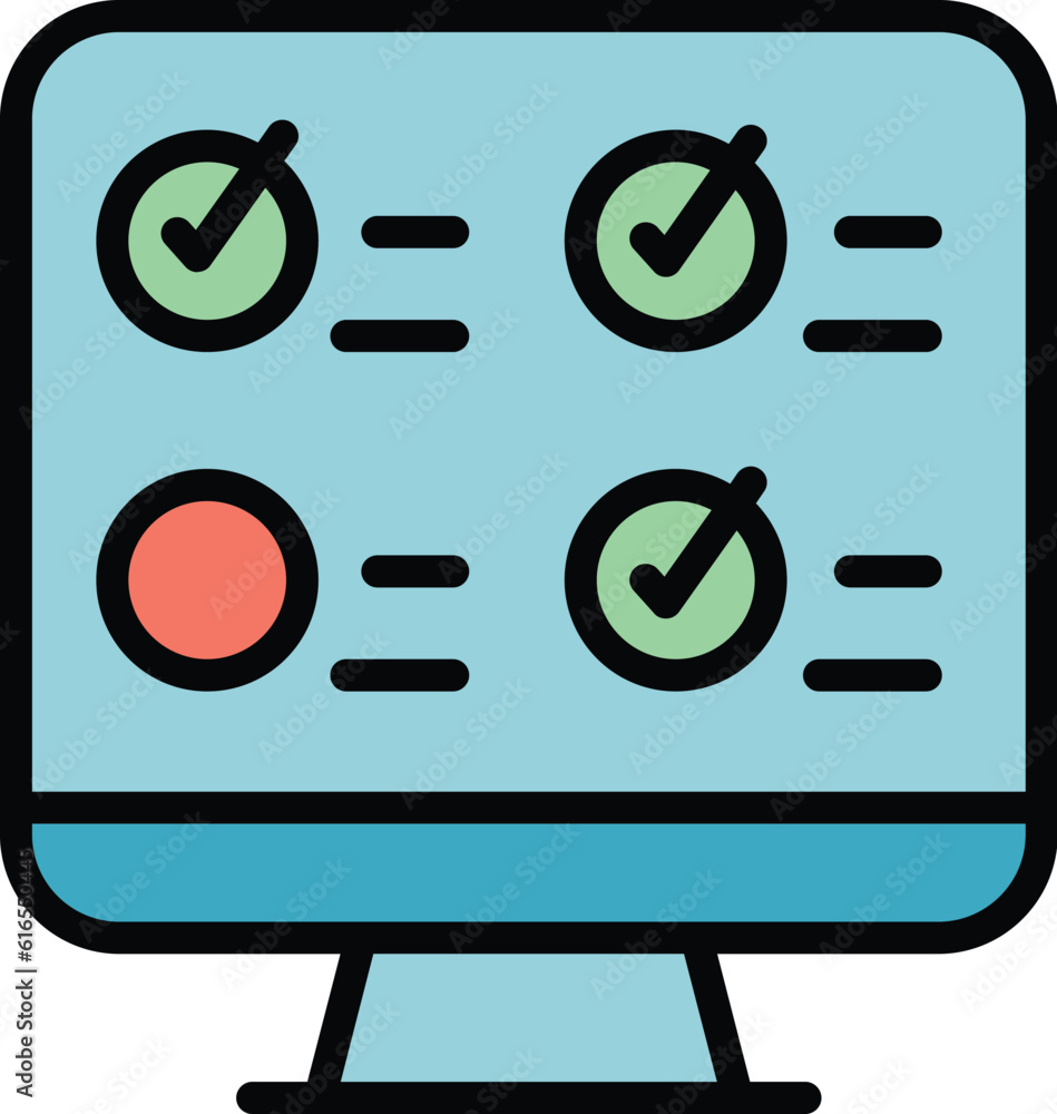 Poster regulated products computer icon. outline regulated products computer vector icon for web design iso