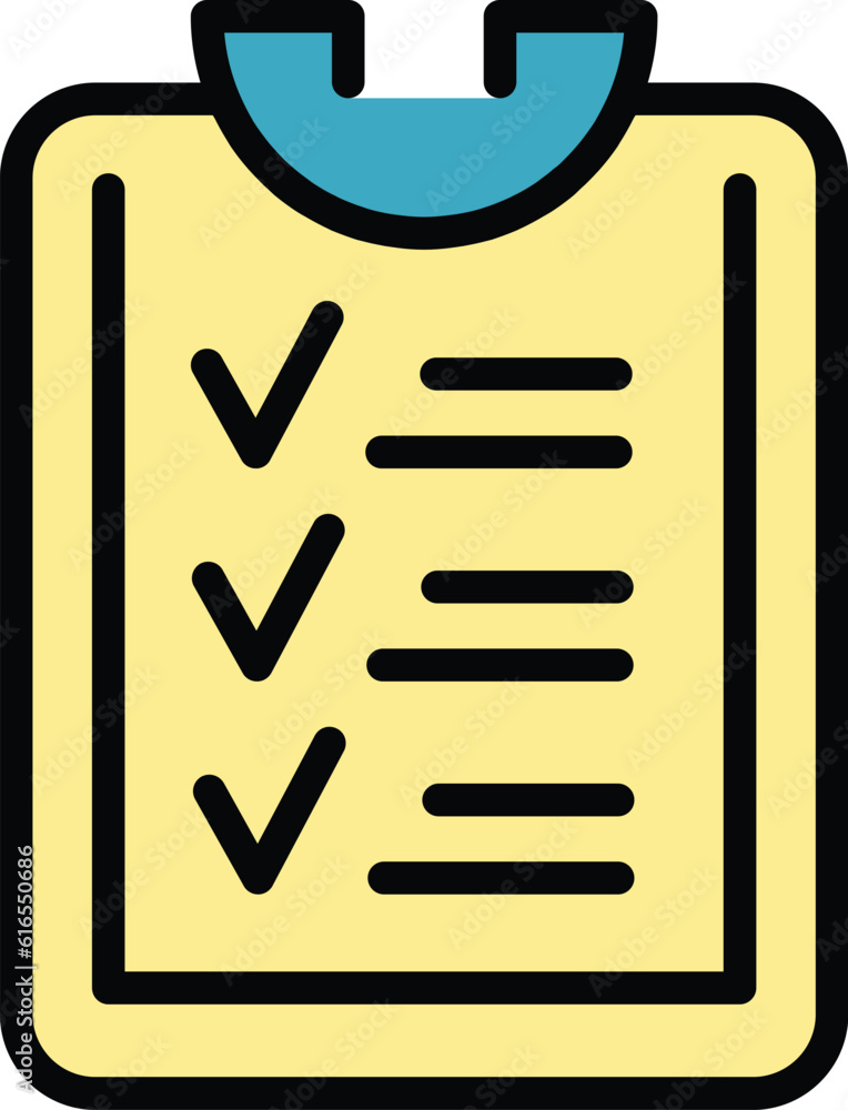 Aufkleber regulated products clipboard icon. outline regulated products clipboard vector icon for web design i
