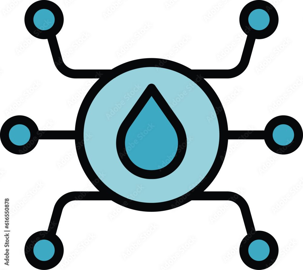 Aufkleber regulated products water drop icon. outline regulated products water drop vector icon for web design