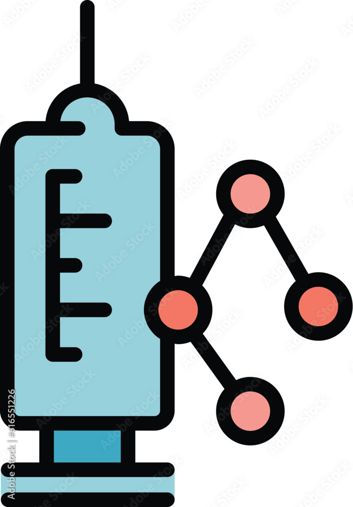 Aufkleber regulated products syringe icon. outline regulated products syringe vector icon for web design isola