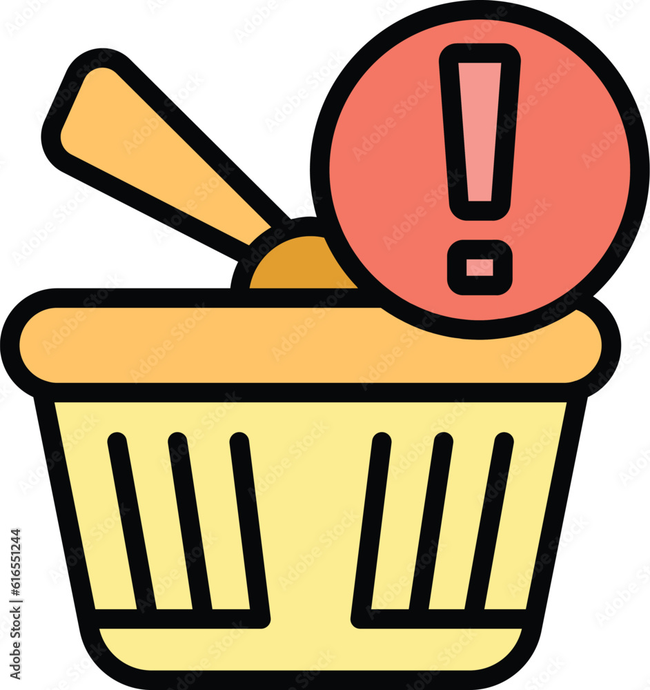 Poster regulated products basket icon. outline regulated products basket vector icon for web design isolate
