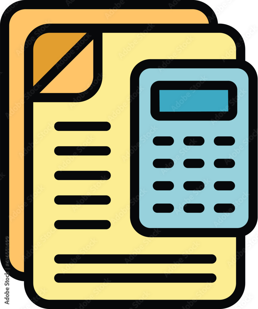 Aufkleber regulated products calculator icon. outline regulated products calculator vector icon for web design
