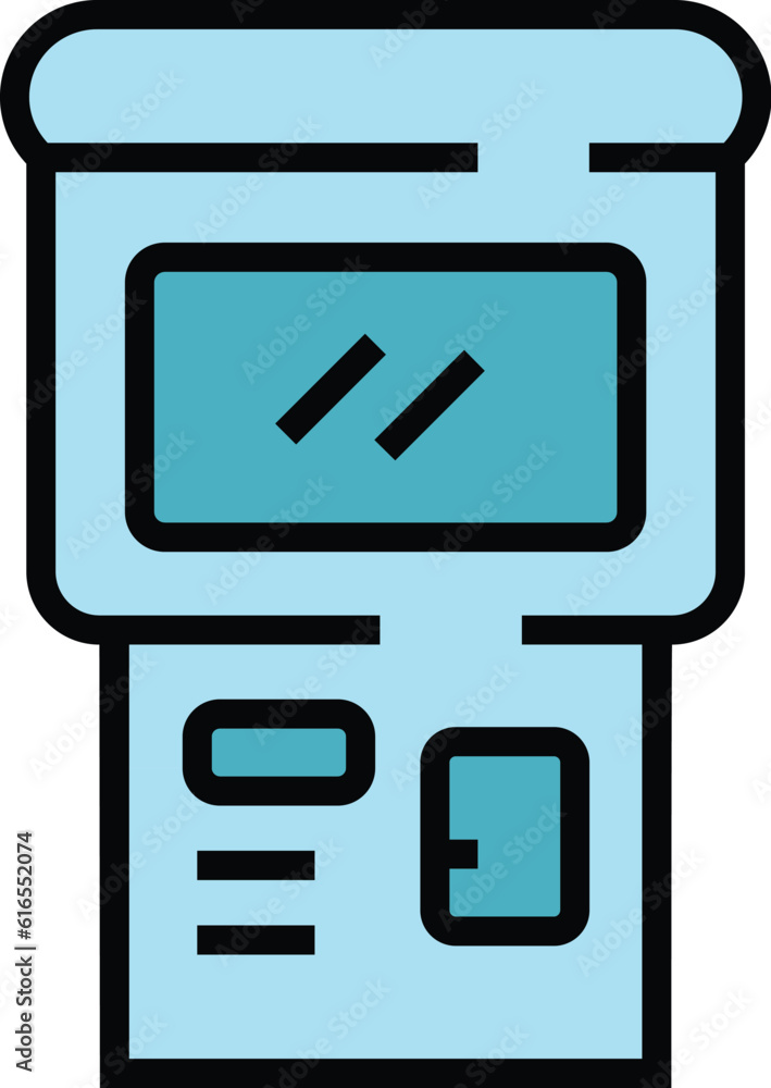 Poster subway ticket icon. outline subway ticket vector icon for web design isolated on white background co