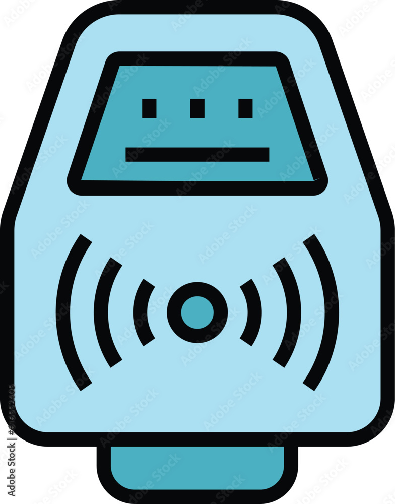 Aufkleber subway wireless ticket icon. outline subway wireless ticket vector icon for web design isolated on w