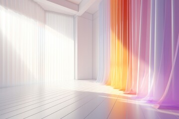 Fototapeta premium Abstract light violet room with light. Illustration AI Generative.