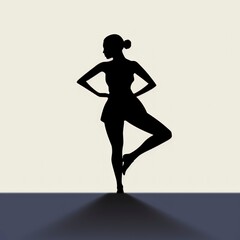 Fototapeta na wymiar a minimalist silhouette of a fashion model 