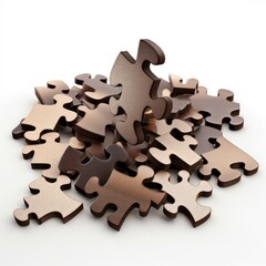 Jigsaw Puzzle Pieces Forming