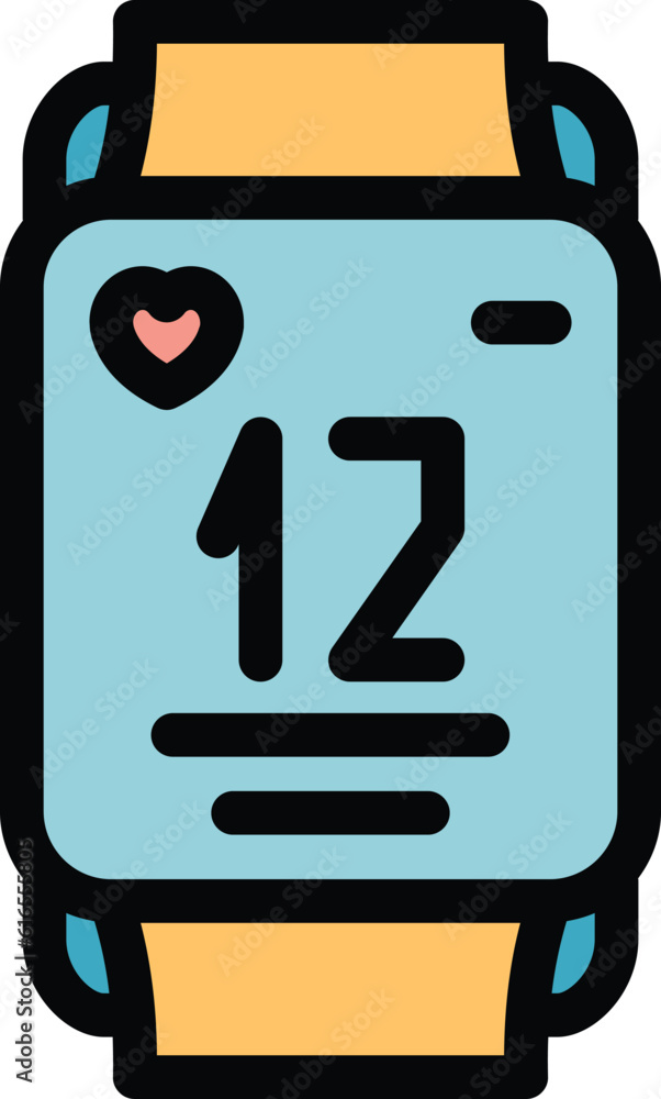 Poster runner app heart pulse icon. outline runner app heart pulse vector icon for web design isolated on w