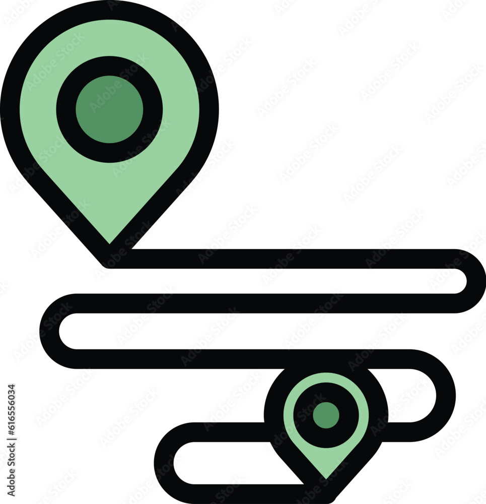 Poster runner app running route icon. outline runner app running route vector icon for web design isolated 