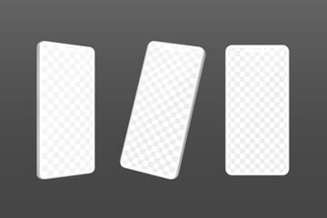 3d Mockup White Smartphone Isolated On Gradient Background With Blank Screen