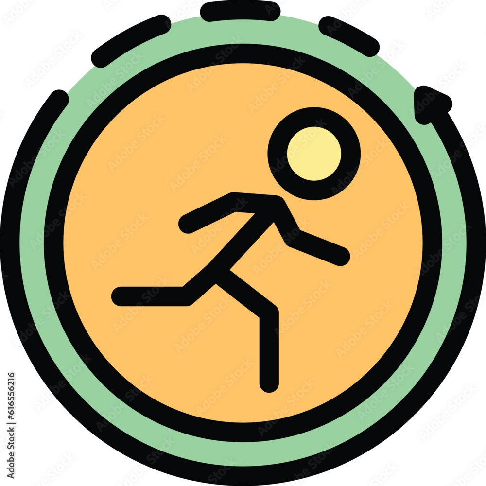 Poster runner phone app icon. outline runner phone app vector icon for web design isolated on white backgro