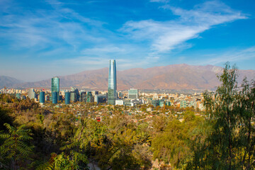 Fototapeta premium panorama of the city Santiago, Chile