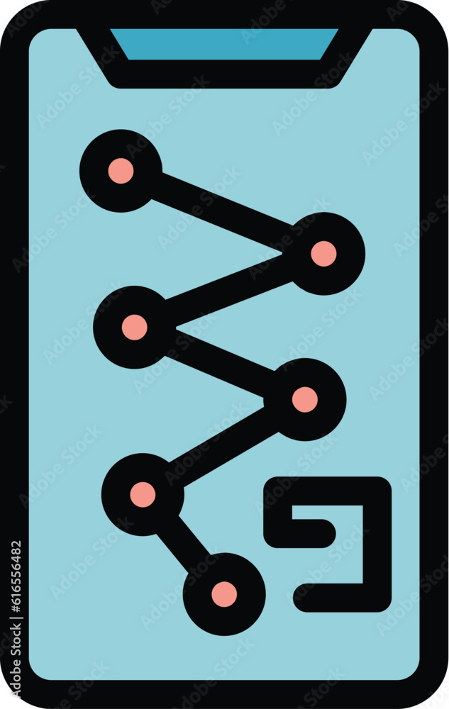Poster runner smartphone app icon. outline runner smartphone app vector icon for web design isolated on whi