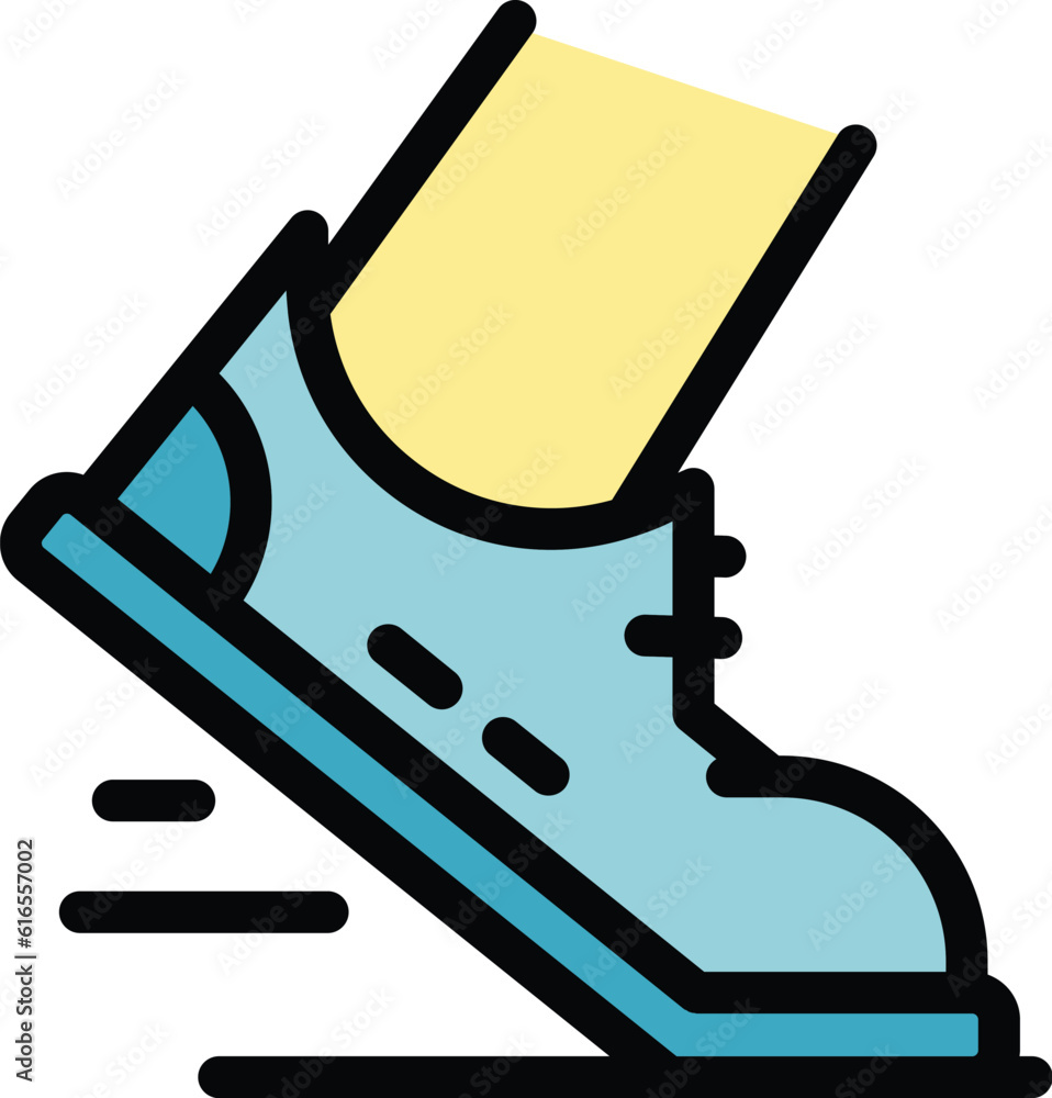 Poster runner start icon. outline runner start vector icon for web design isolated on white background colo
