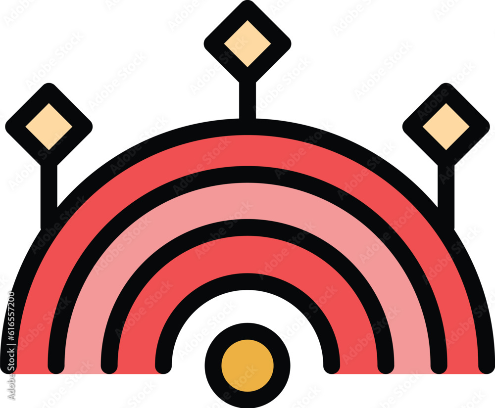 Poster hologram projection reality icon. outline hologram projection reality vector icon for web design iso