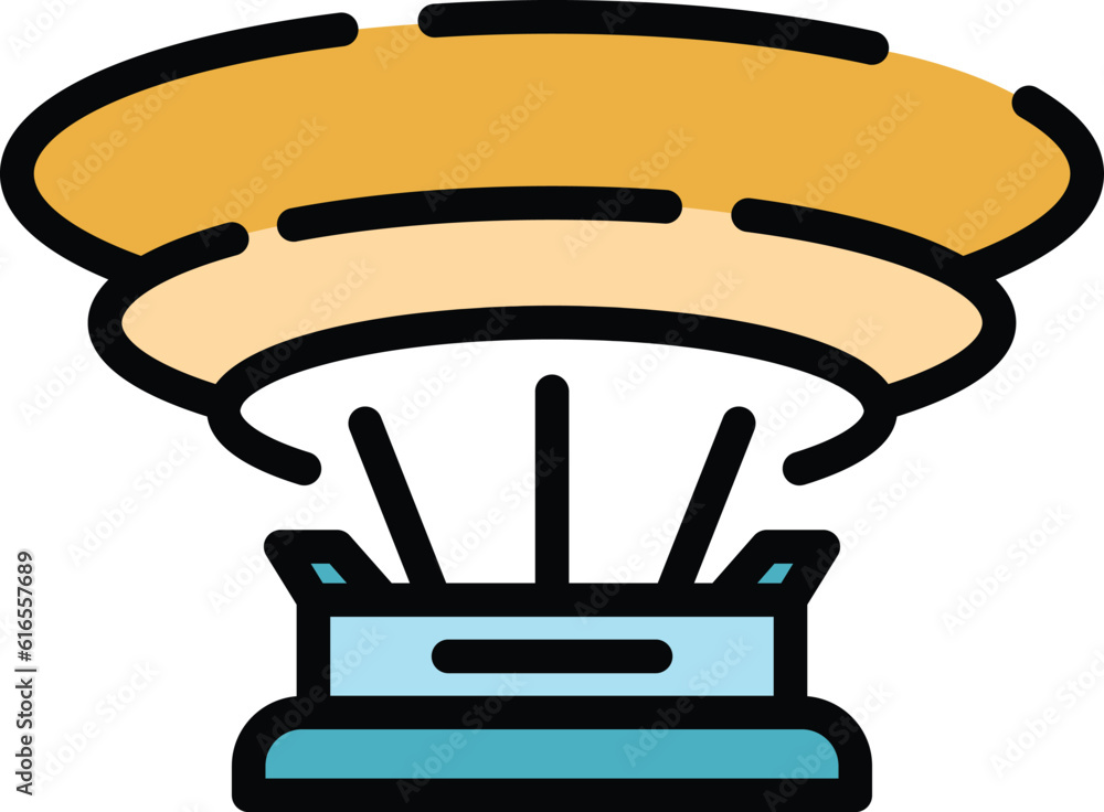 Poster program hologram projection icon. outline program hologram projection vector icon for web design iso