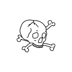 skull illustration vector with concept