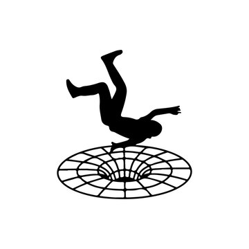 falling figure black hole silhouette clip art preview