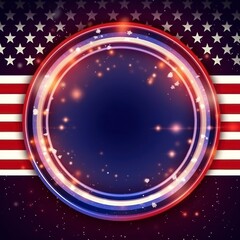 Obraz premium Us flag and 3d background