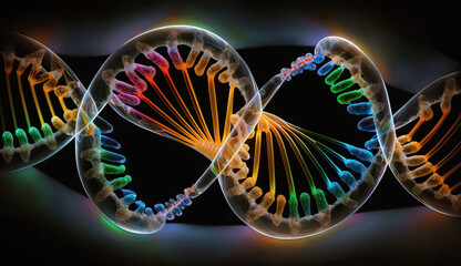 Abstrakte Darstellung einer DNA(deoxyribonucleic acid)-Doppelhelix.