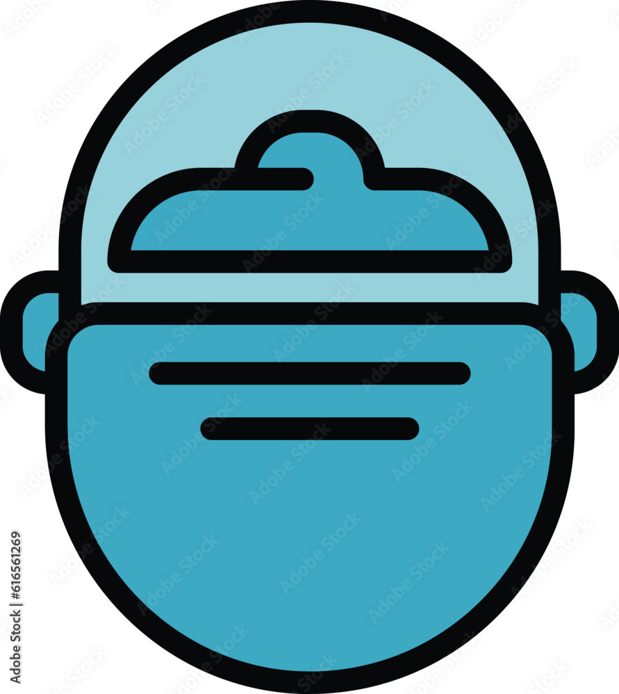 Poster campsite saucepan icon. outline campsite saucepan vector icon for web design isolated on white backg