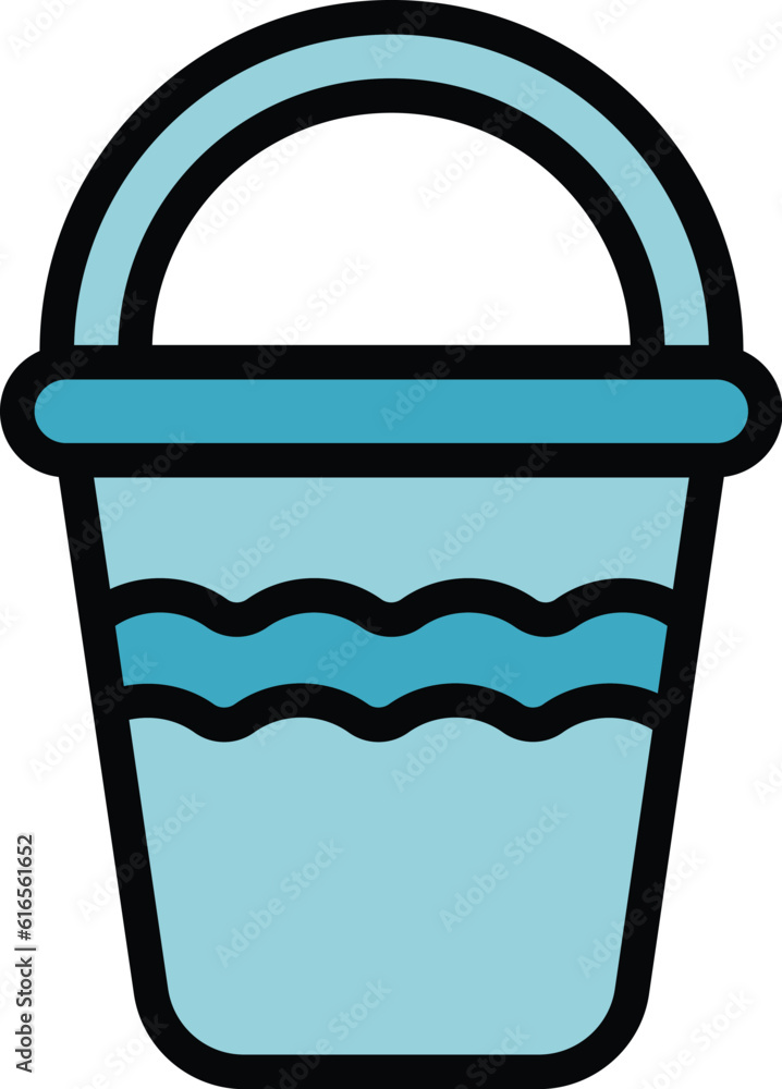 Poster campsite bucket icon. outline campsite bucket vector icon for web design isolated on white backgroun
