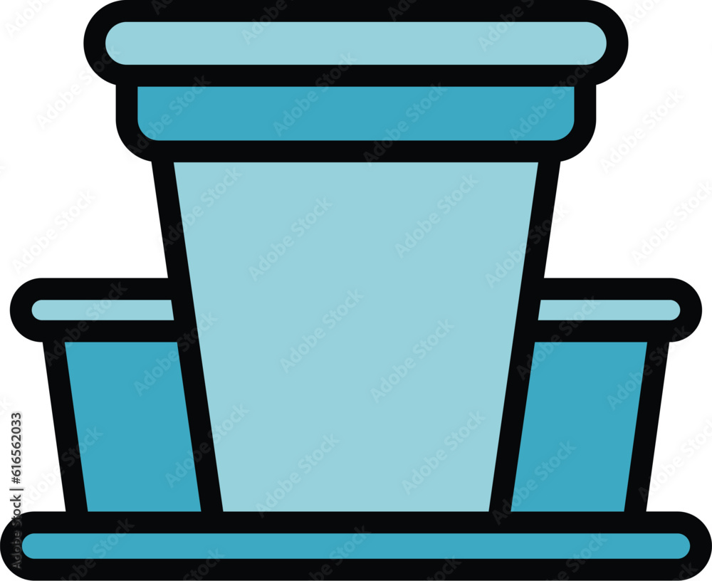 Poster campsite building icon. outline campsite building vector icon for web design isolated on white backg
