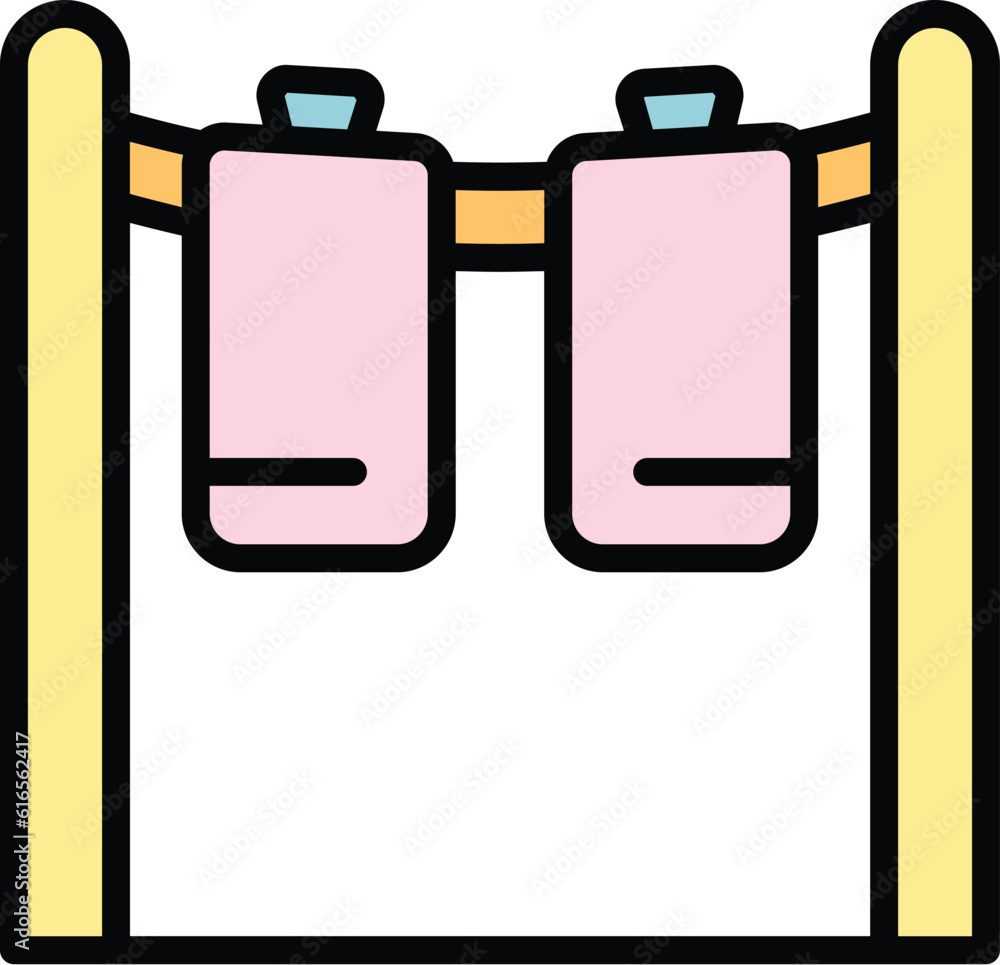 Poster drying clothes icon. outline drying clothes vector icon for web design isolated on white background 