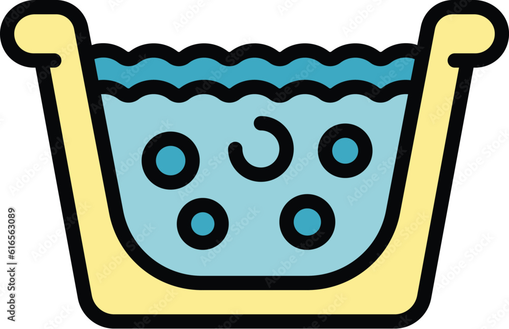 Poster wash bucket icon. outline wash bucket vector icon for web design isolated on white background color 