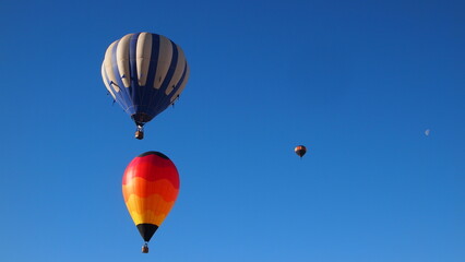 Blue skies and hot air balloons