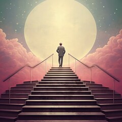 Stair ,step and success concept.