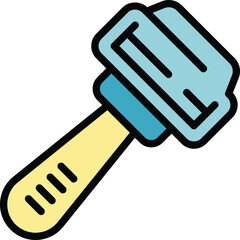 Morning razor icon. Outline Morning razor vector icon for web design isolated on white background color flat